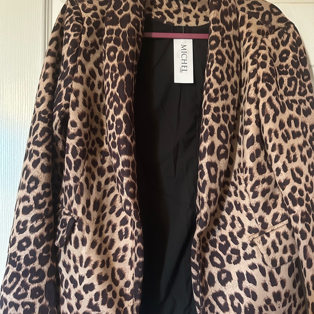 Michel - Light Leopard Print Women's Jacket